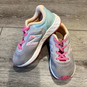 New Balance toddler Gray and Pink Sneakers